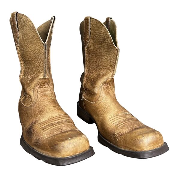 Ariat Men’s Rambler Tan Leather Western Cowboy Boot Size US 10 D main image 7